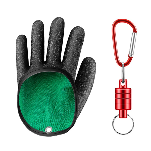 Fishing Gloves with Magnet Release Catch Fish Hunting Provides a Non Slip  Grip Comfortable Fit and
