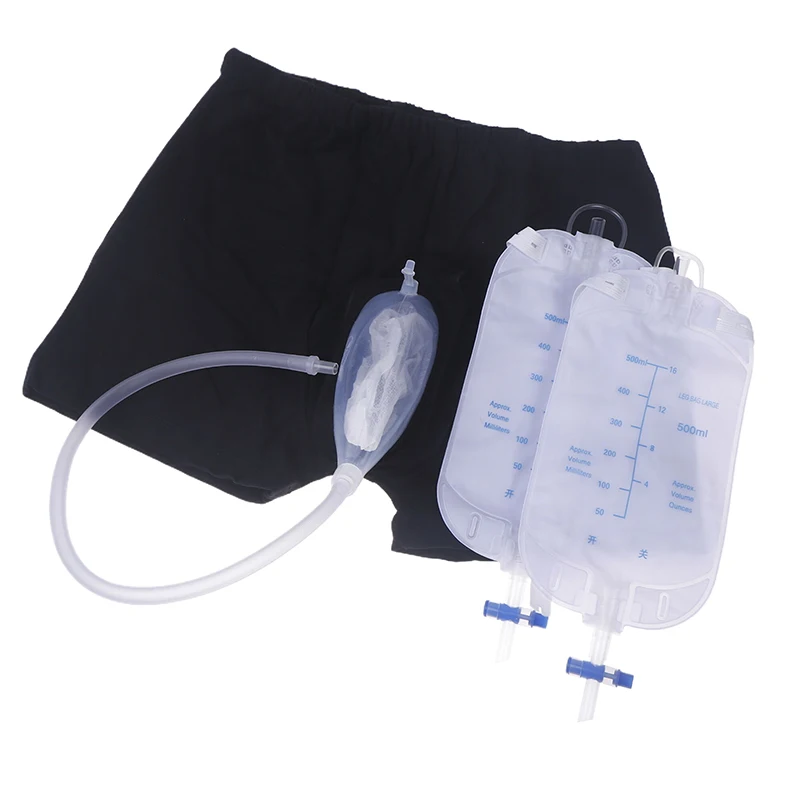 Reusable Urinary Receiver For Men Elderly Urine Collector Kit Panties Fixed Urine Catheter Urinary Bag For Incontinence