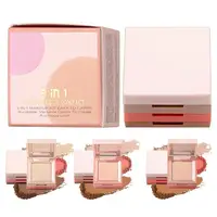 NEW 3 In 1 Highlighter Powder Palette Contour Bronzer Glitter Face Long-Lasting Shimmer Eyeshadow Cosmetic Korean Pearl Makeup 1