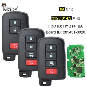 Keyforkess 312/ 314MHz ID FCC: HYQ14FBA 281451-0020 Smart Remote Key Fob per Toyota Rav4 Corolla Camry Avalon RAV4 Prius C Prius V