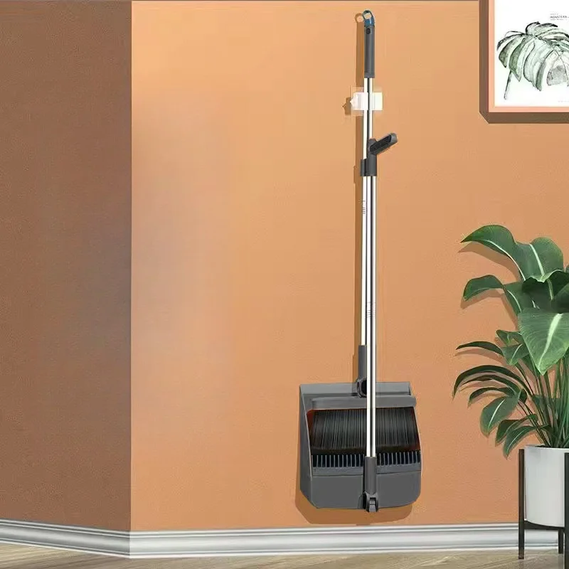 Broom set Household broom broom Dustpan set Brush head sweeping Individual sweep broom Foldable garbage shovel broom 3