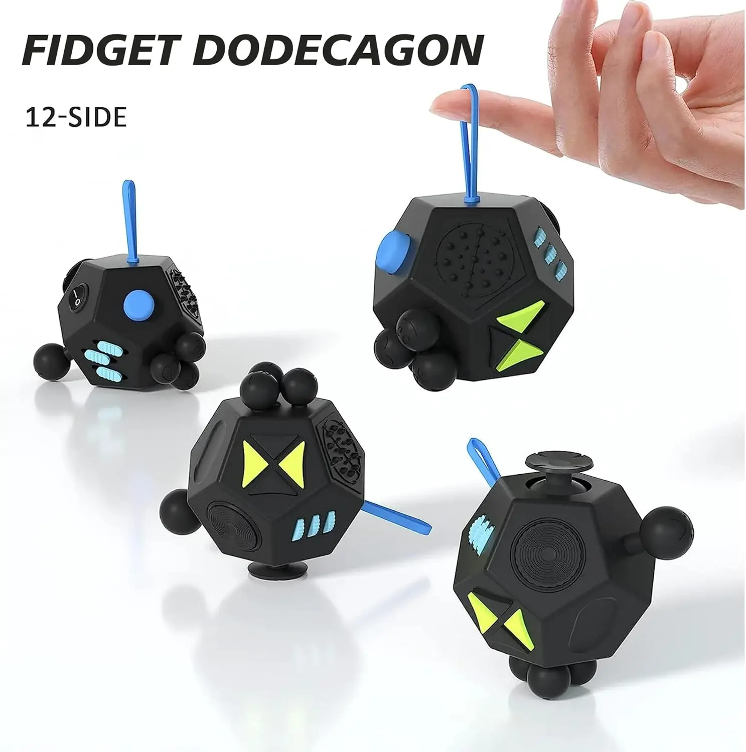 Fidget Dodecagon 12 Side Fidget Toy Cube Stress and Anxiety Reliever Anti Depression Cube Children Adults