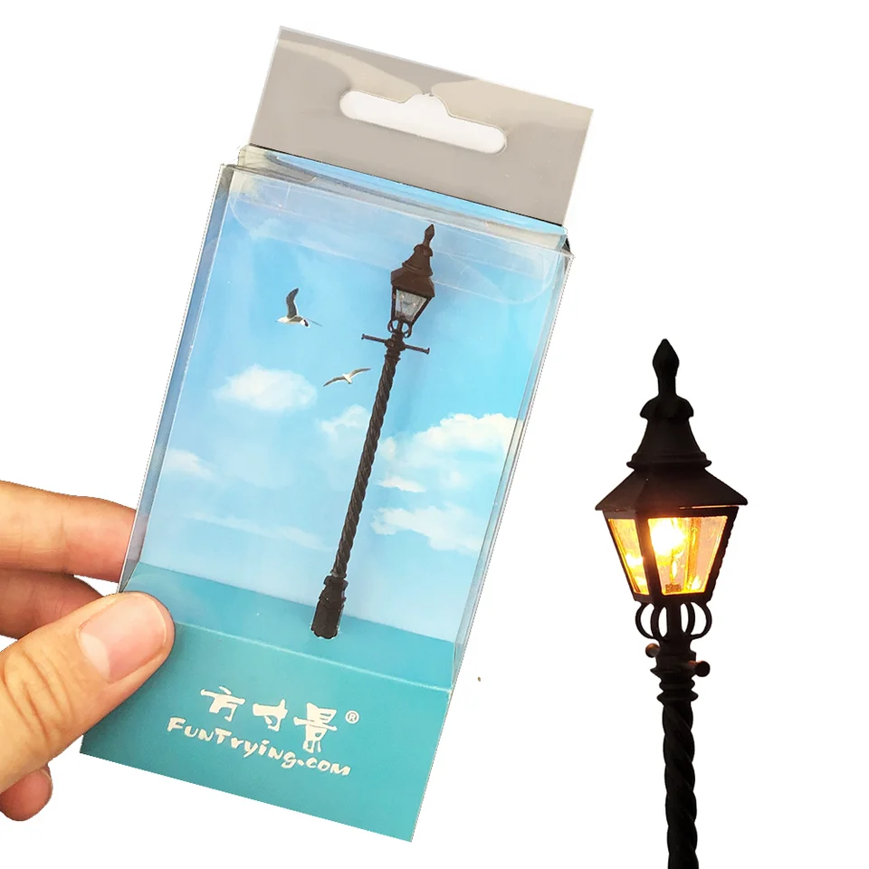 LYM02 10pcs Model Railway Led Lamppost Lamps Street Lights HO Scale