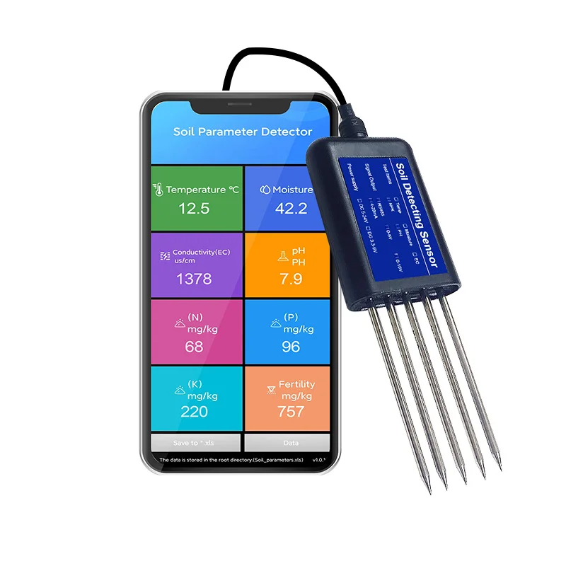 Gemho Factory 휴대용 USB 타입 토양 센서, 무료 안드로이드 앱 데이터 읽기, C타입, 가장 저렴한 토양 종합 센서, 8 인 1