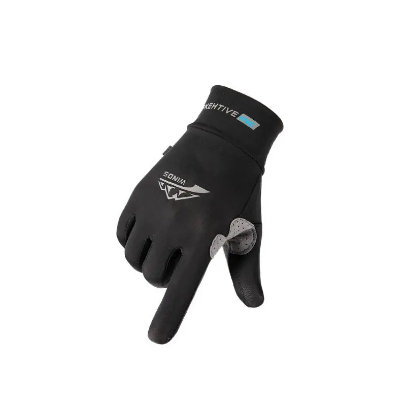 Ice Silk Gloves Men's Summer Thin Outdoor Cycling Driving Anti-skid Sunscreen Fingerless Fishing Gloves Outdoors Kayaking Rowing