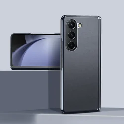 Ultra - Thin Electroplate Leather Magnetic Folding Protective Case - Shockproof and Stylish Design for Galaxy Z Fold 6 (Gray)