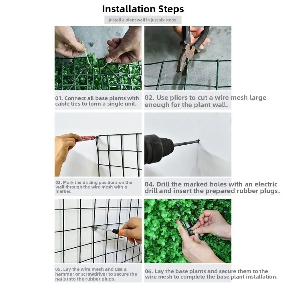 DIY Artificial Plant Wall Panel Flower Eternal Life Simulation Maple Plant Sheet 25*25cm Green Artificial Eucalyptus Carpet