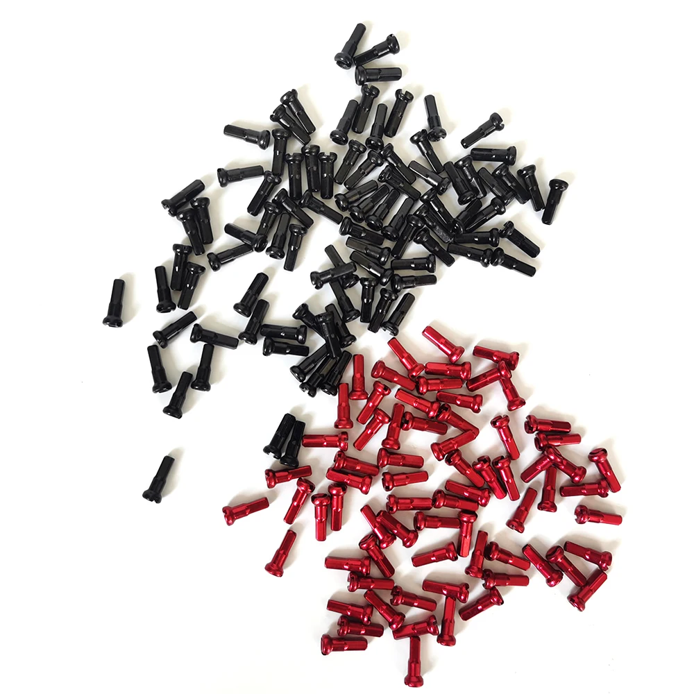 Lightweight CNC Aluminum Nipples 12mm 14mm 16mm Black Red Gauge 14 spoke road bike mtb bike wheels CN alloy nipples 50pcs/lot