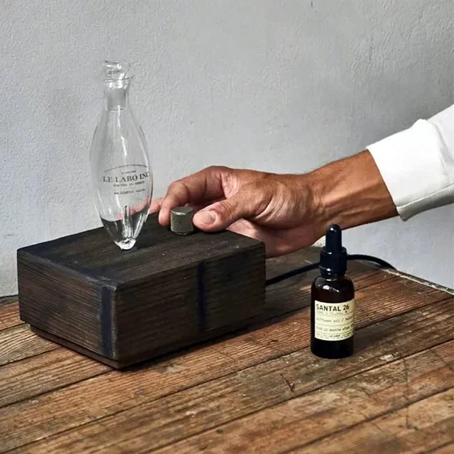 20ml Waterless Pure Essential Oil Diffuser Nebulizer Aromatherapy Diffuser Electric Wooden Glass Home Aroma Essential Diffusers 3