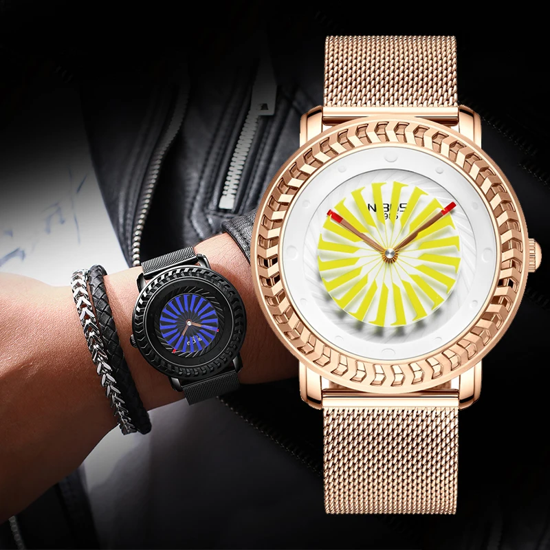 

Роскошные модные мужские часы NIBOSI, мужские кварцевые наручные часы из нержавеющей стали для мужчин, деловые повседневные часы с сетчатым ремешком, часы