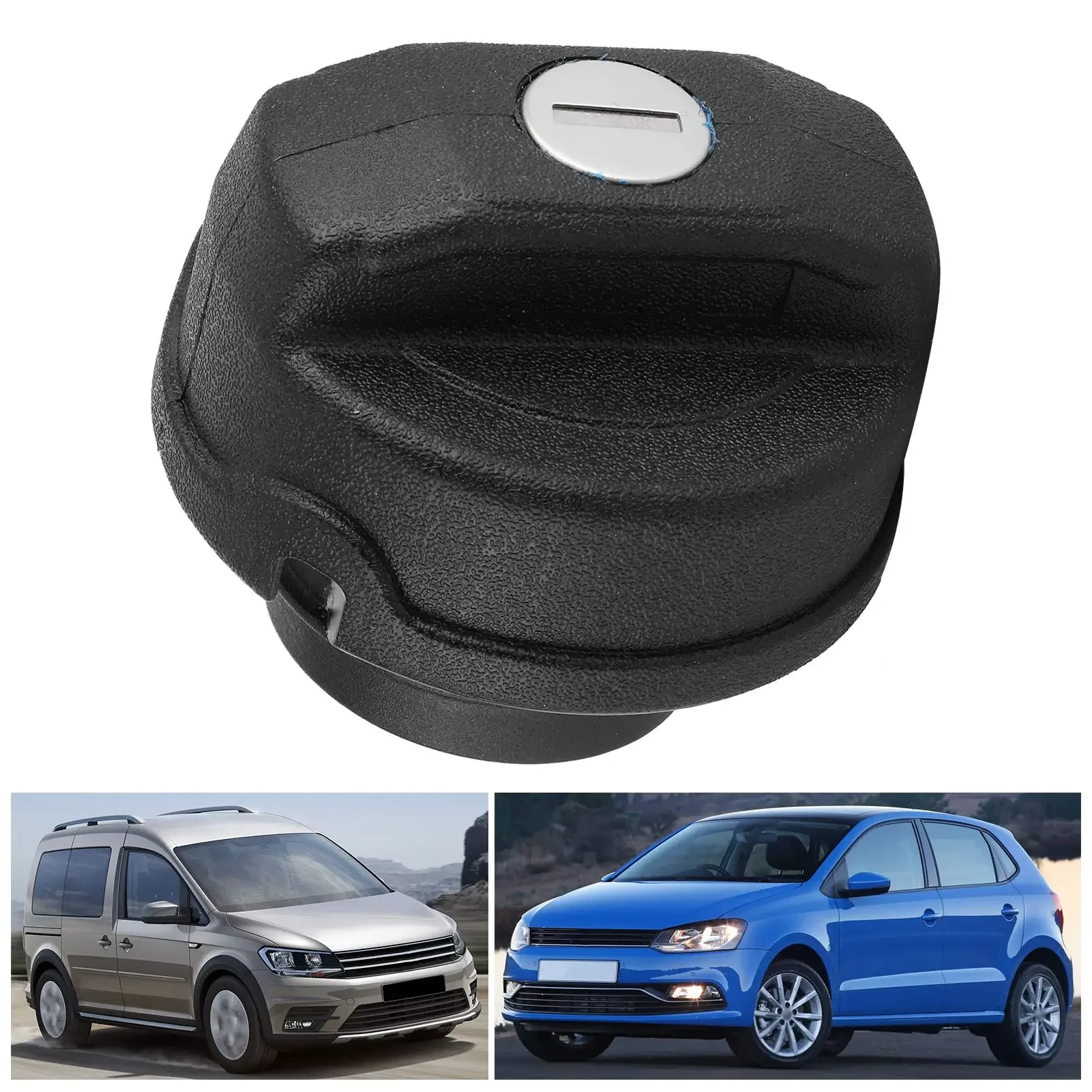 Fuel Tank Cap Fuel Tank Filler Cap Black ABS Petrol Locking Lid Fit for Beetle/Polo/Caddy with 2 Keys
