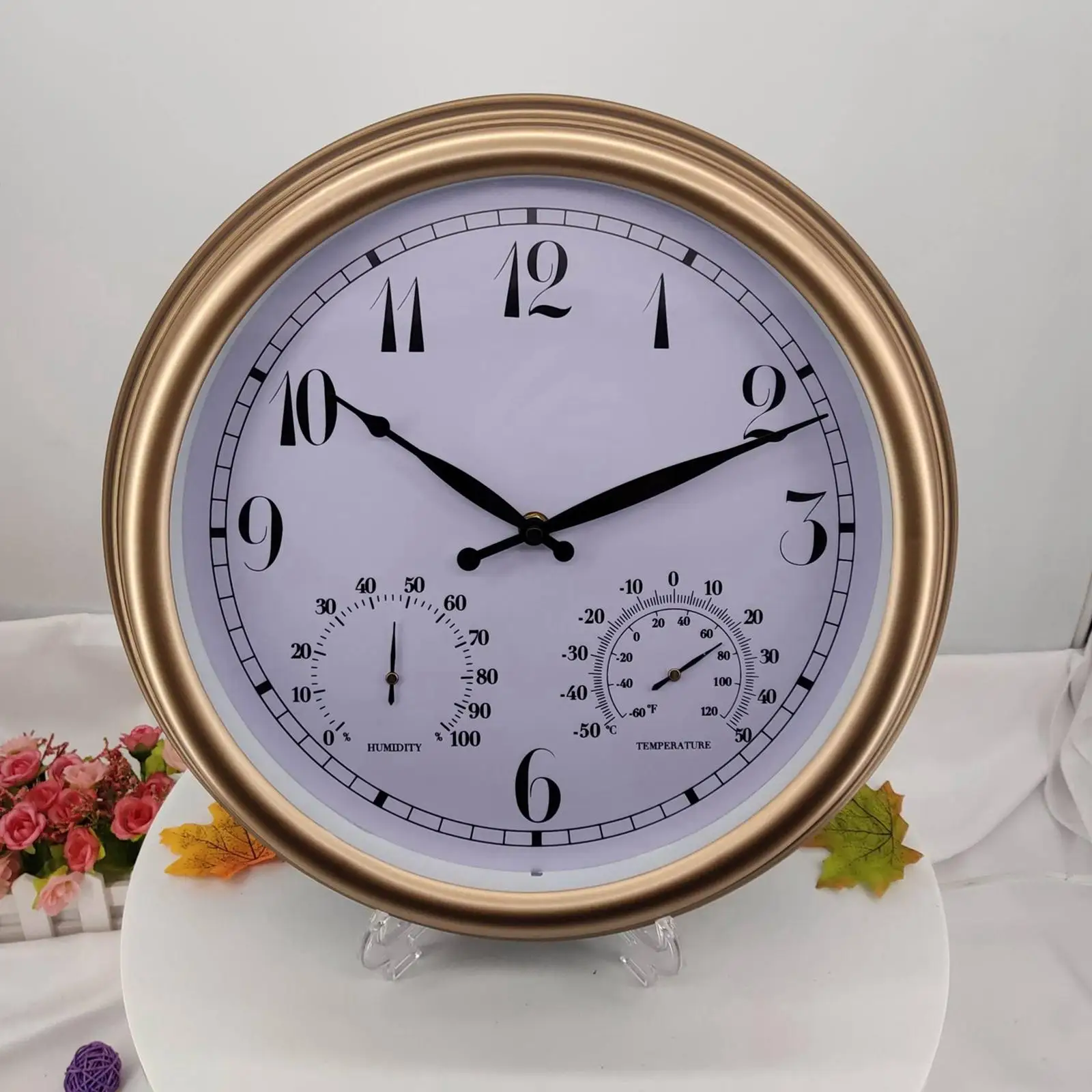 

Настенные часы с термометром и гигрометром для теплиц