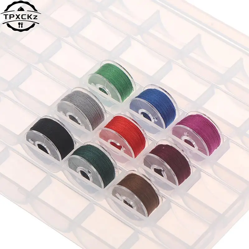 36 Spools Sewing Machine Bobbins Empty Bobbins Spools Sewing Machine Plastic Storage Box For Home Accessories Tool