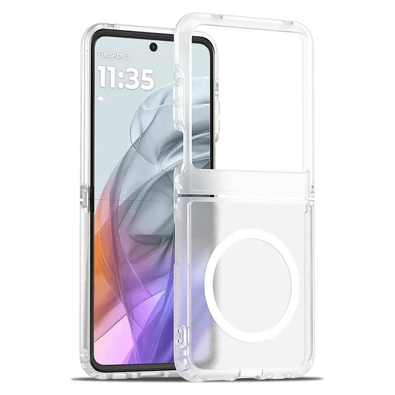 Luxurious Magnetic Clear Case with Skin Feel and Shockproof Protection