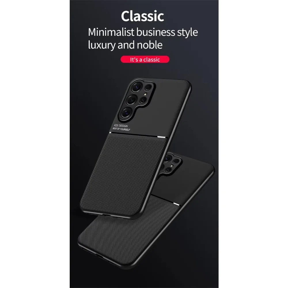 Premium Business Luxury Magnetic Leather Case - Hard Shockproof Cover