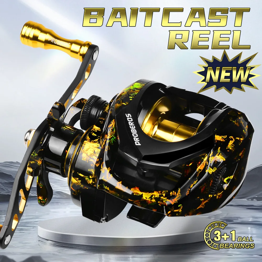 

Baitcasting Reel 3+1BB Casting Reel Smooth Metal 7.2:1 Gear Ratio Fishing Reel with Standard or Deep or Shallow Spool for Bass