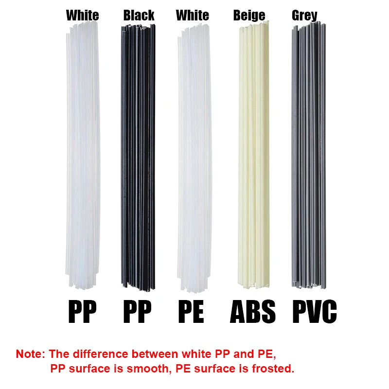 5/10/20PCS Plastic welding rods ABS/PP/PVC/PE Welding Sticks 5x2mm for Plastic Welder guns Bumper Repair Welding Supplies 20cm 2