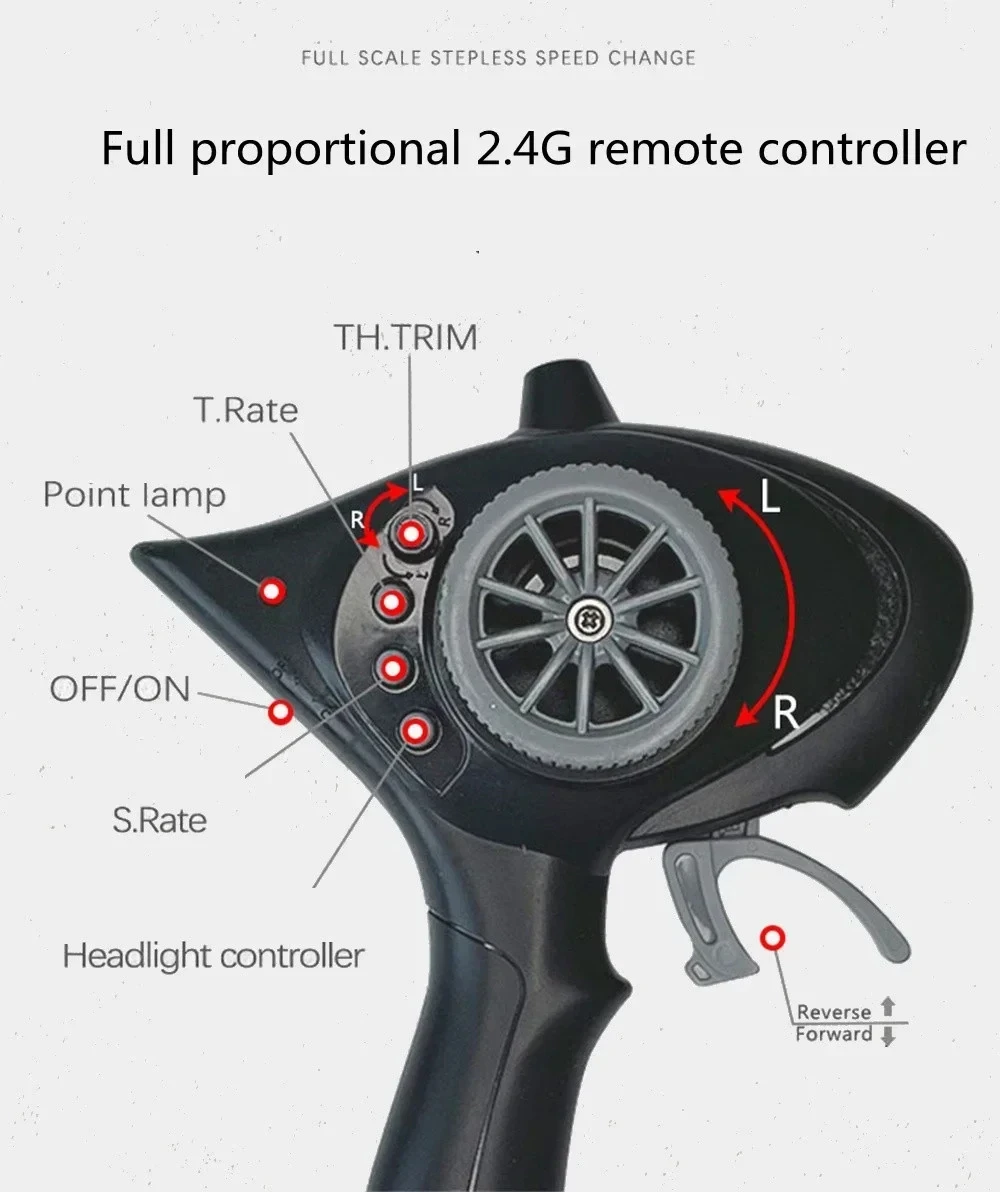 LDRC LD-A01 LDA02 RX7 NSX RTR 1/18 2.4G 2WD RC 자동차 드리프트 차량 LED 조명, 풀 체중계 제어 모델, 어린이 장난감 선물