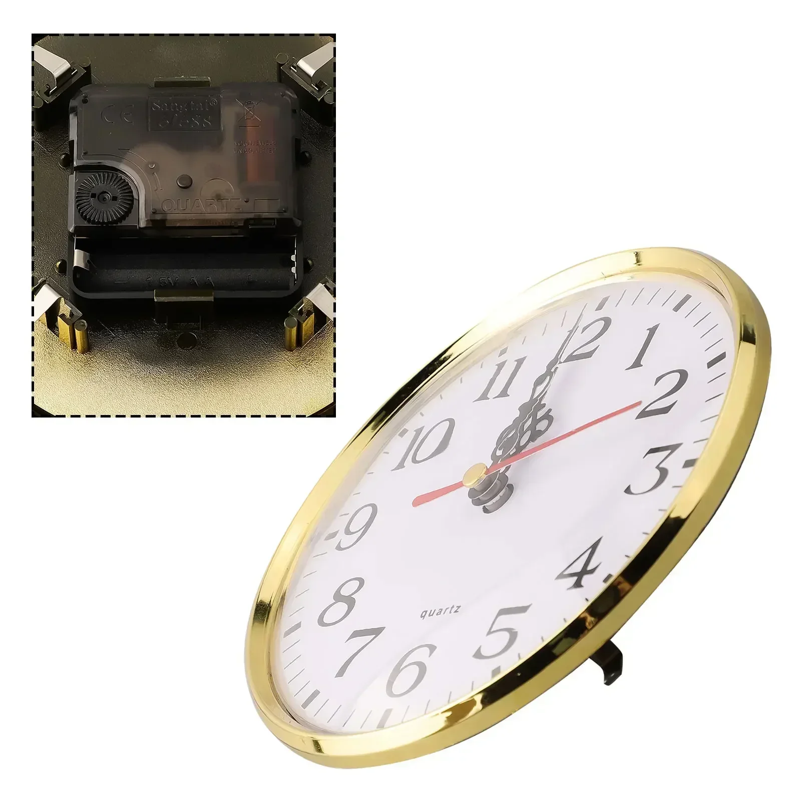 DIY Quartz Clock Insert 1 Pcs 130mm Diameter 90-110mm Install Diameter Accessories Arabic Numerals Lightweight