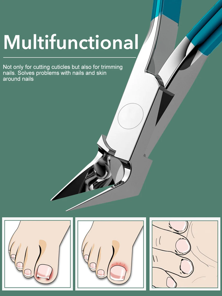 Description Picture 3 of item1Pcs Toenail Clippers For Thick Ingrown Nails Women Non-Slip Long Handle Toenail Cutter Trimmers Beauty Manicure Products Tools