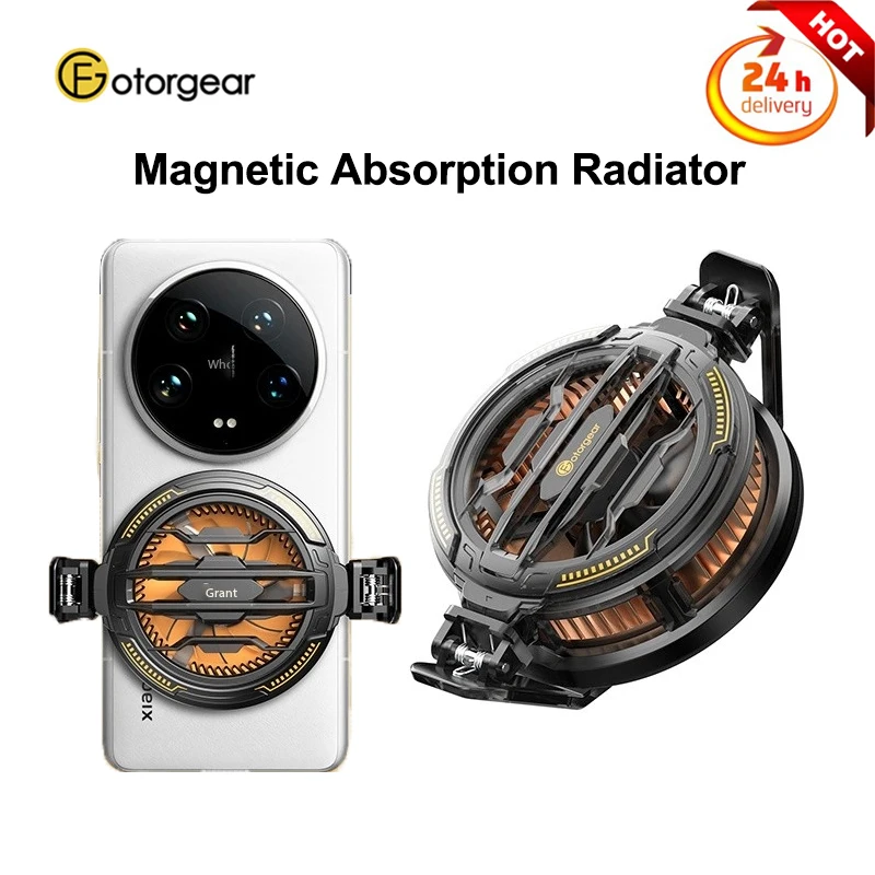 Fotorgear 마그네틱 흡수 라디에이터, 애플 및 안드로이드용 냉각 장치, 범용 사이드 클립 포함