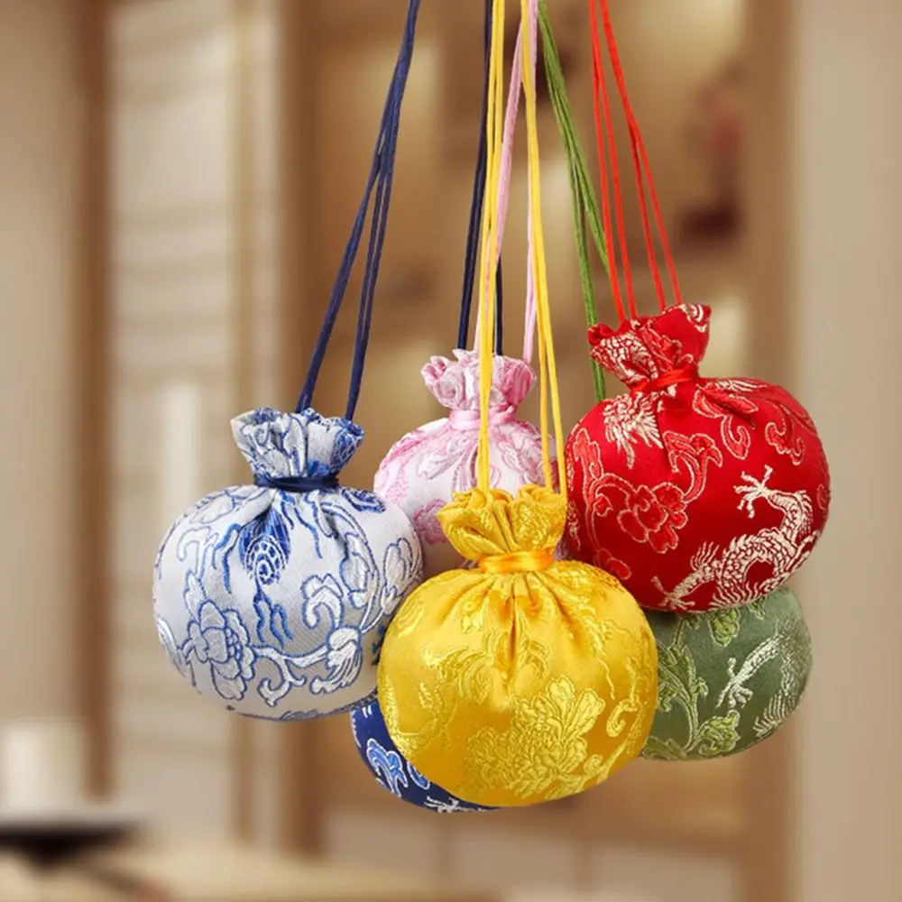 

Сумочка в этническом стиле с рисунком дракона, праздничная упаковка для дракона, лодки, маленькая парчовая Саше в китайском стиле для ювелирных изделий