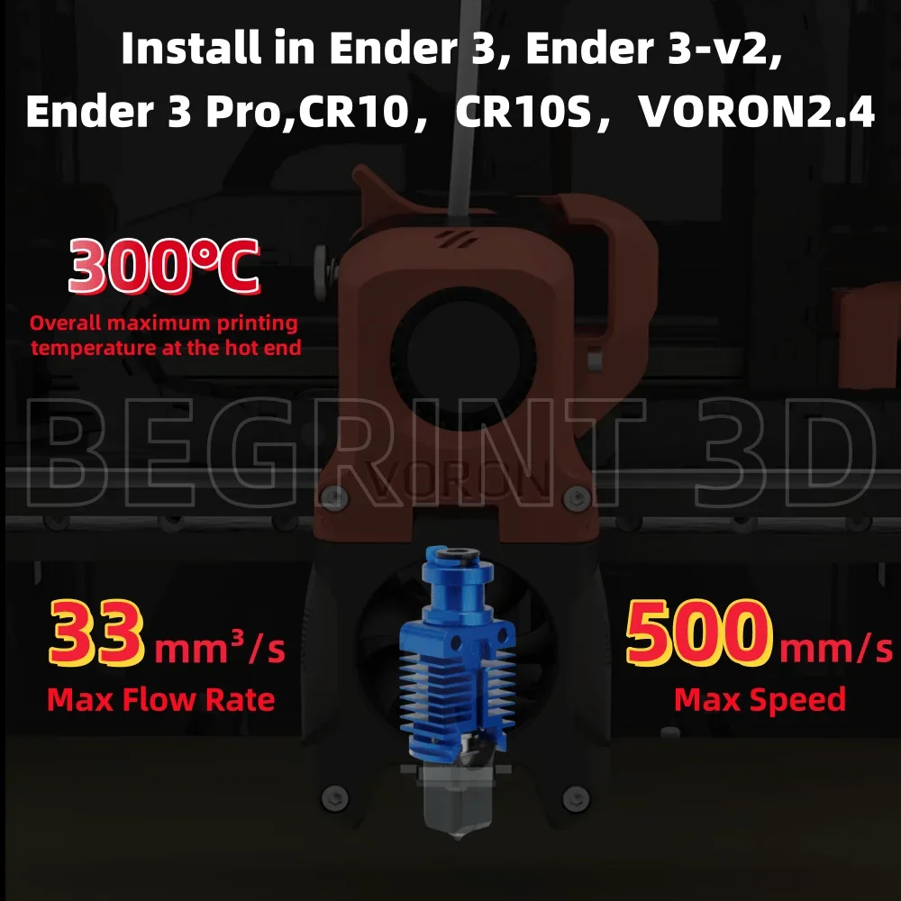 TZ-E3 3.0 Hotend Kit For Ender 3/CR10/VORON 2.4 Hight Speed Print