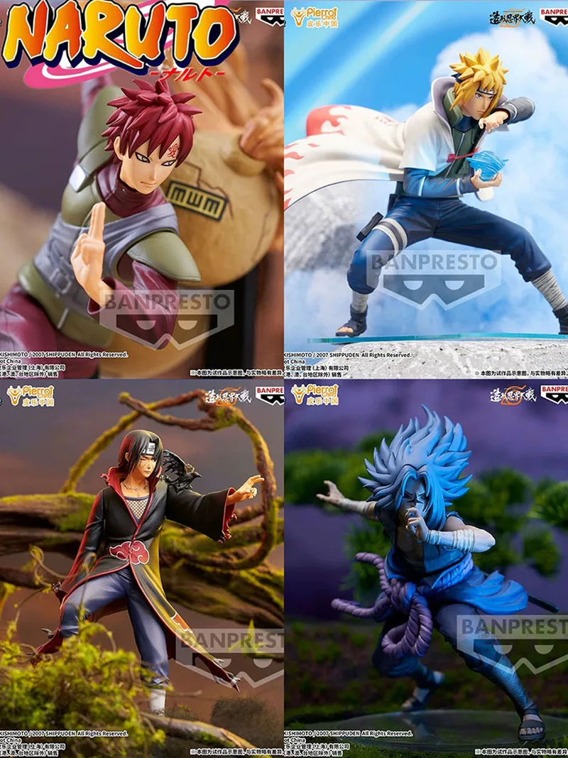 

Pvc Banpresto Naruto Shippuden Bfc Namikaze Minato Gaara Uchiha Sasuke Uchiha Itachi Anime Action Figures Model Collection Gift