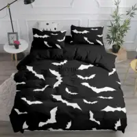 Fashion Bedding Set 2/3Pcs Batman Pattern Duvet Cover Bedspread Microfiber Fabric Bedclothes for Adult Children with Pillow Sham 2