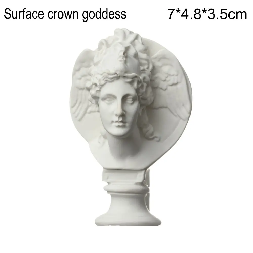 Mini Greek Mythology Celebrity Bust Sculpture - Decorative Gypsum Figurine for Drawing and Home Decor