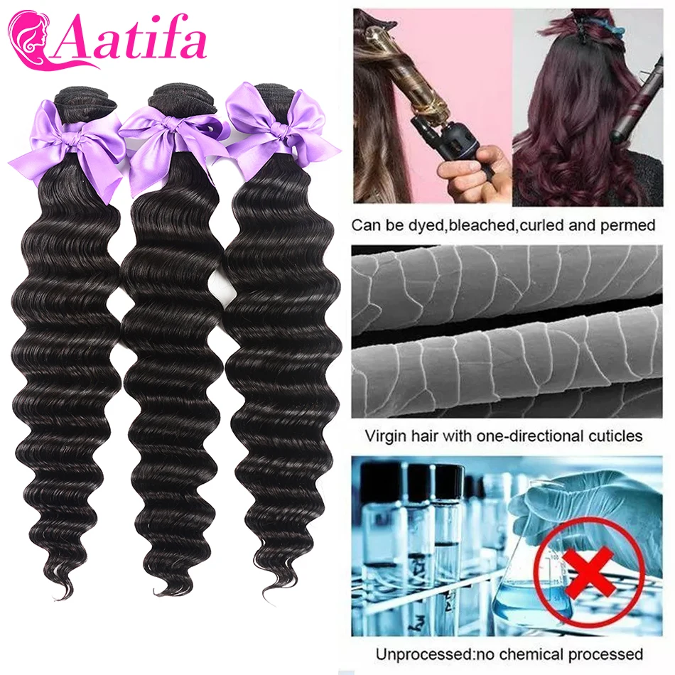 Long Thick Loose Deep Wave Bundles 1 3 4 Bundles Deals 30 32  inch Peruvian Loose Wave Bundles 100% Human Hair Weave Bundles