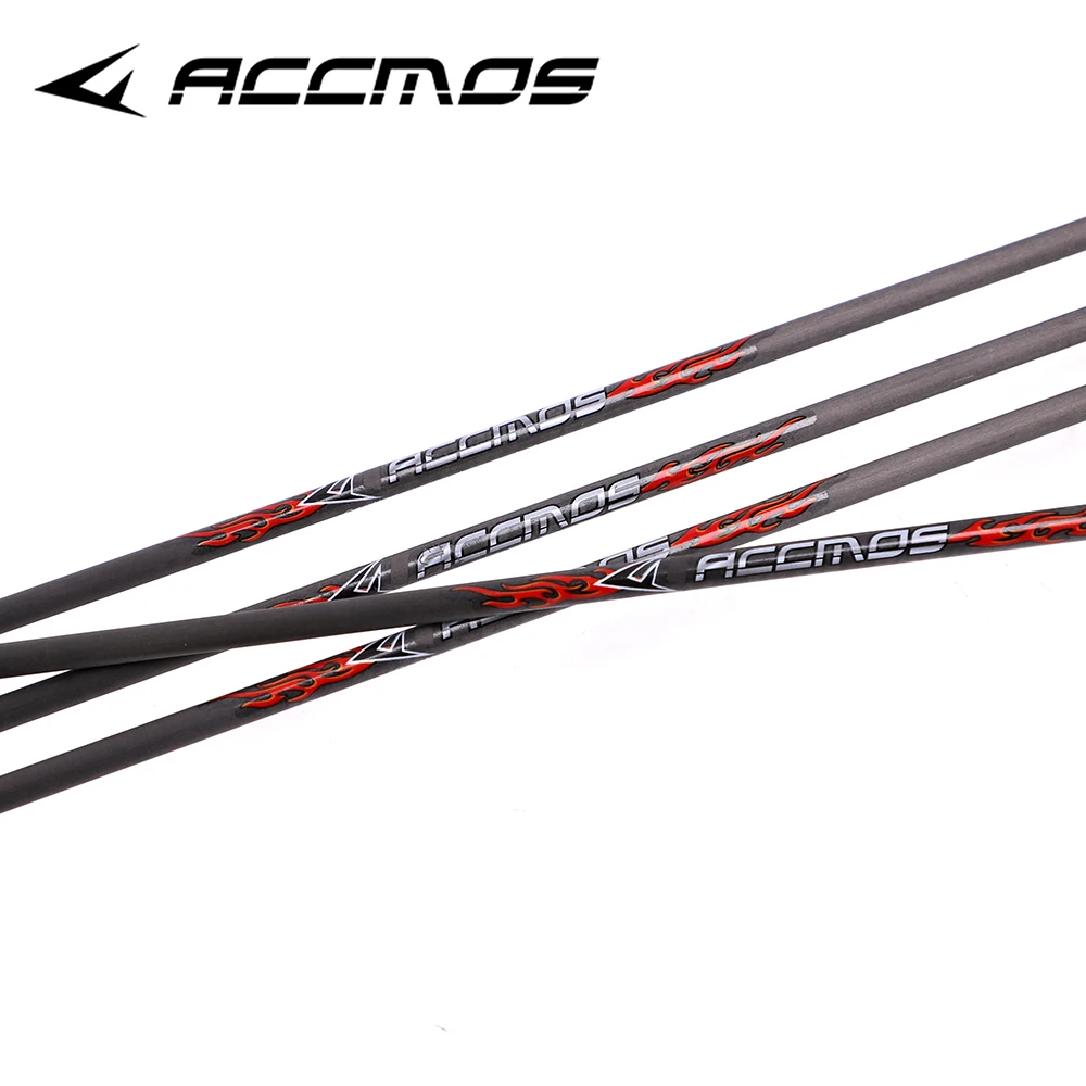 6/12Pc 33 Inch Id 6.2Mm Spine 250 300 350 400 500 600 700 800 Pure Carbon arrow Assen Diy Pijl Boogschieten Voor Boog Jacht