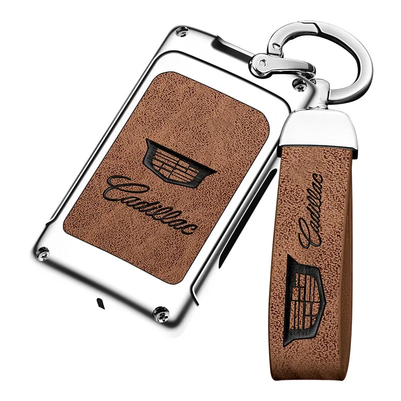 럭셔리 자동차 키 케이스 기아 델라크 XTS SRX ATS 가죽 키 커버 고급 쉘 자동차 키 홀더 내구성 보호 액세서리