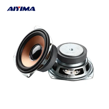 AIYIMA 휴대용 스퀘어 스피커, 미드레인지 베이스 서브우퍼 사운드, DIY 앰프 스피커, 가정용 확성기, 77mm, 4 옴, 10W, 3 인치, 2 개