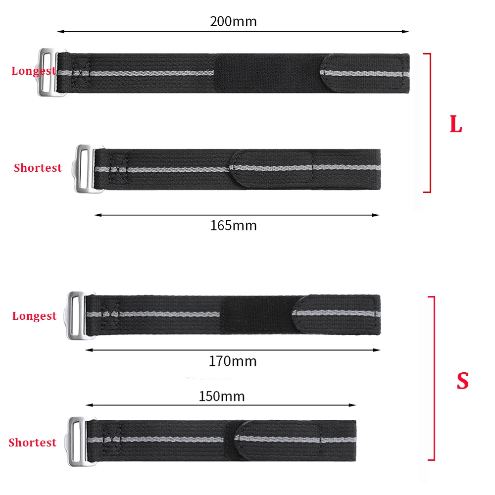 Durable Nylon Military-Style Waterproof Watch Band with Hook and Loop Fastener