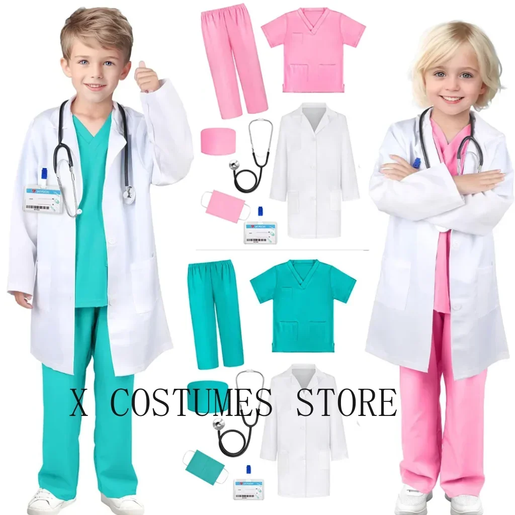 Kids Doctor Nurse Costume 5