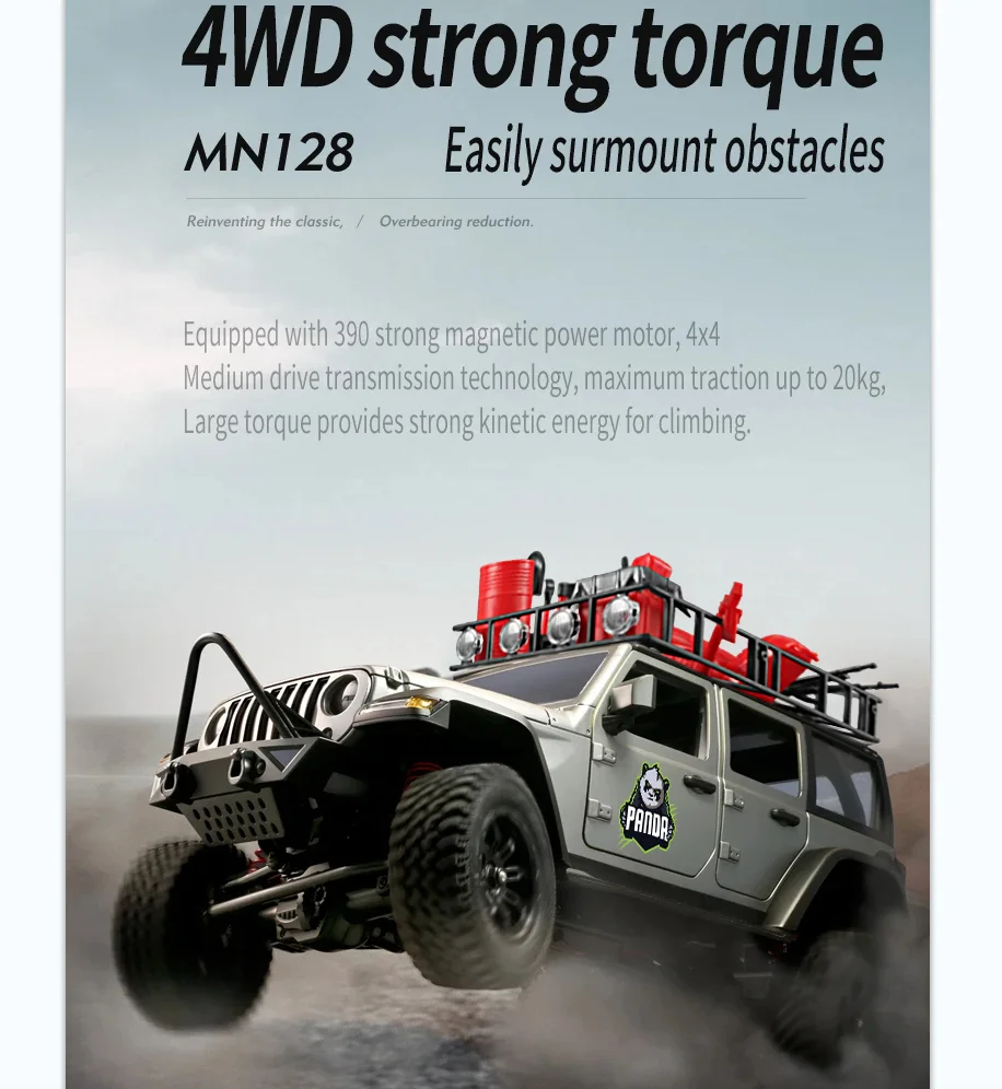 1/12 MN128 RC 자동차 4WD 지프 모델 2.4G 리모컨 LED 라이트 4X4 오프로드 4WD 클라이밍 RC 트럭 전기 장난감 자동차 소년 선물