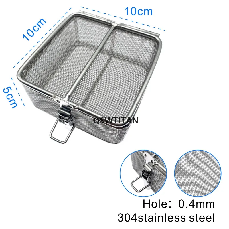 Sterilization basket sterilization baskets porous with lid disinfection net basket high temperature autoclave tray box tool stainless steel