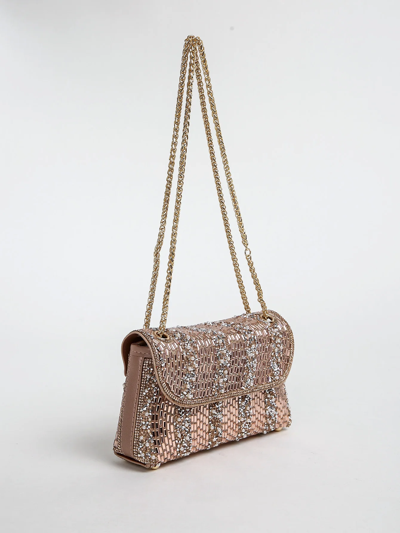 1 قطعة حقيبة مربعة فضية ، بريق بلينغ ، لامعة براقة...