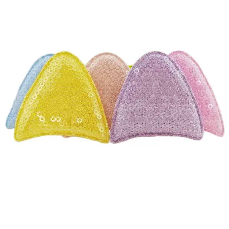 30Pcs Pailletten Katze Ohr Gepolsterte Applique Für Kleidung Hut Handwerk Nähen Liefert DIY Headwear Haar Clips Bogen Decor Patche – Detail 1