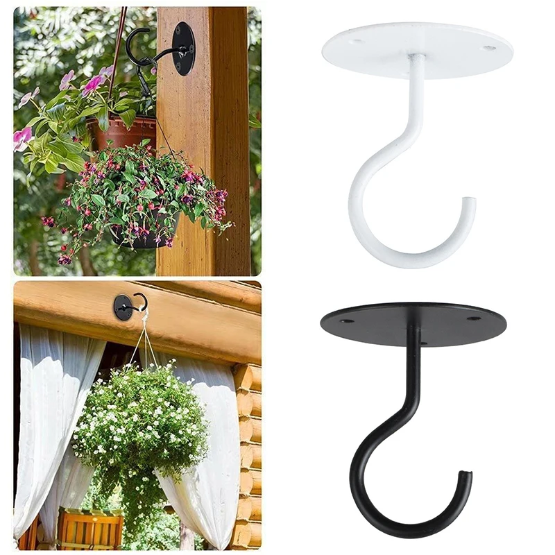

Garden Plants Ceiling Hooks Wall Mounted Hanging Basket Hooks Lanterns Lifting Hook Flower Pots Metal Hooks Home Decor New