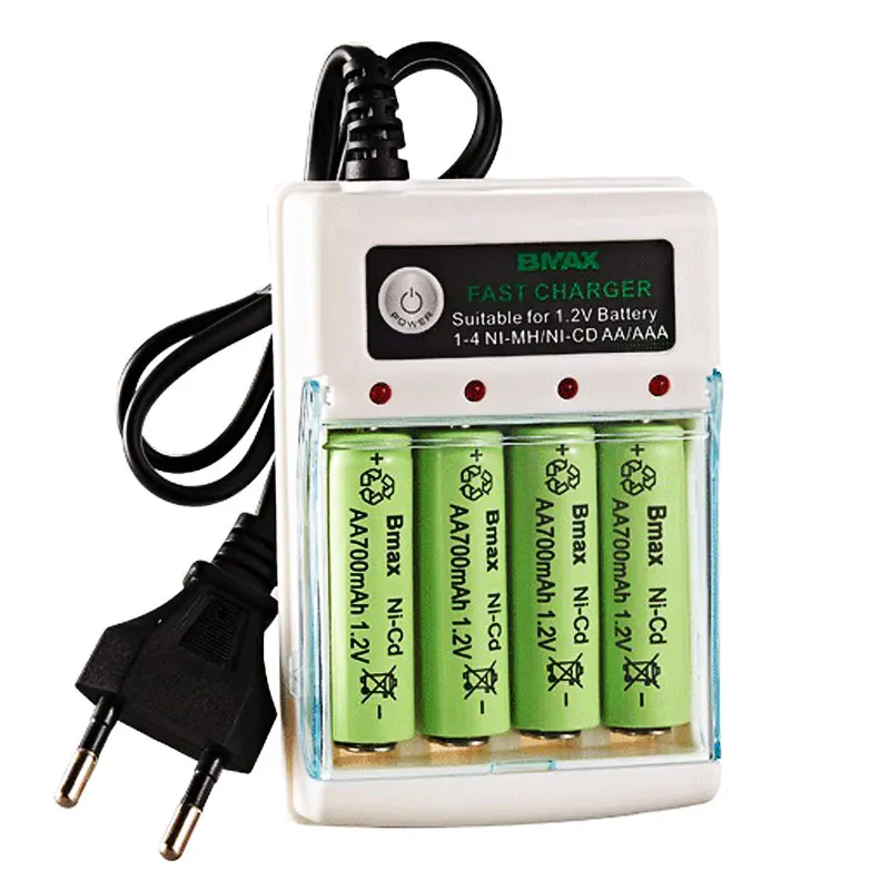 AA / AAA Battery Charger 2 4 Slots AC 110V 220V NI-MH /NI-CD AA AAA Charging 1.2V Rechargeable