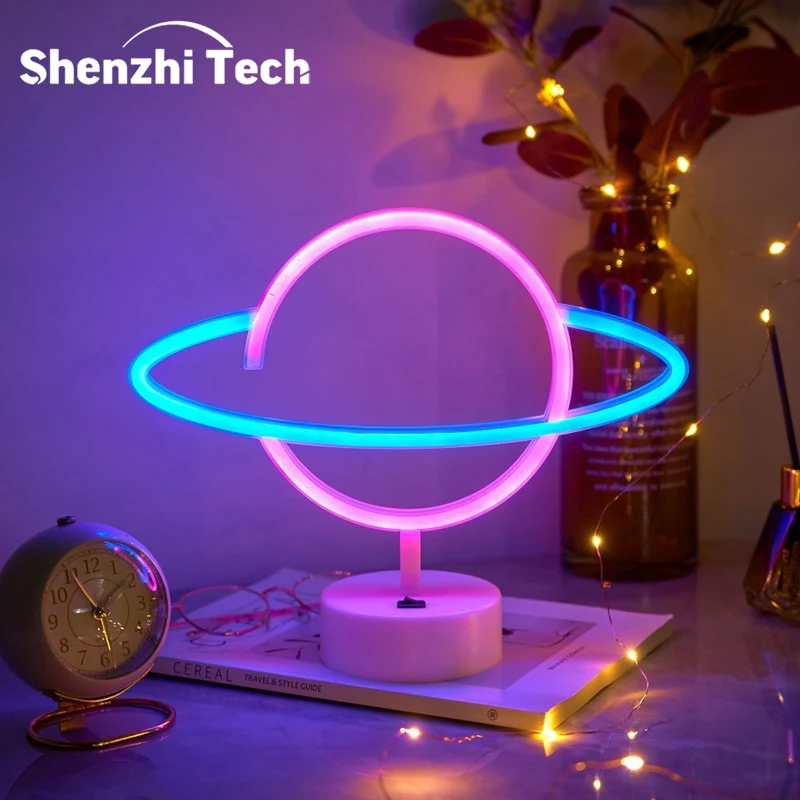 Planet Neon Light Acrylic LED Sign Wall Decoration USB Charging/Battery Gift Christmas Gaming Decoration Home Decor neon sign