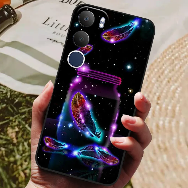 Fashionable Painted Soft Silicone Phone Case with TPU Bumper - Cute Design