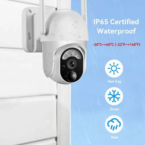 3MP 와이파이 배터리 태양 광 야외 보안 PTZ PIR 모션 감지 스포트라이트, 컬러 나이트 비전 CCTV 감시 사이렌 카메라 5