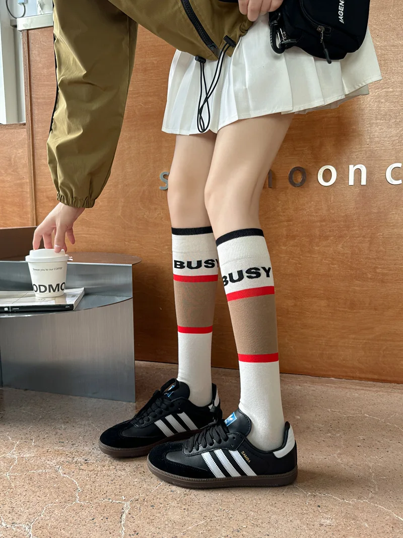 Description Picture 6 of itemWomen's Fashion Personalized Trend ins Network Red Vintage Versatile Korean Edition Socks Long Sleeve Over Knee Socks