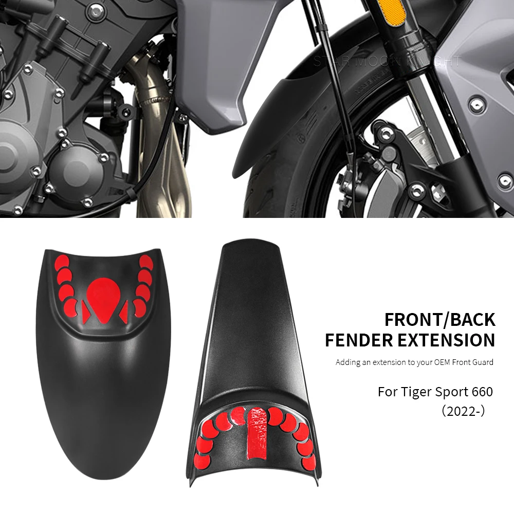 

Для Tiger Sport 660 2022 2023-аксессуары для мотоциклов переднее заднее крыло расширитель Hugger расширение