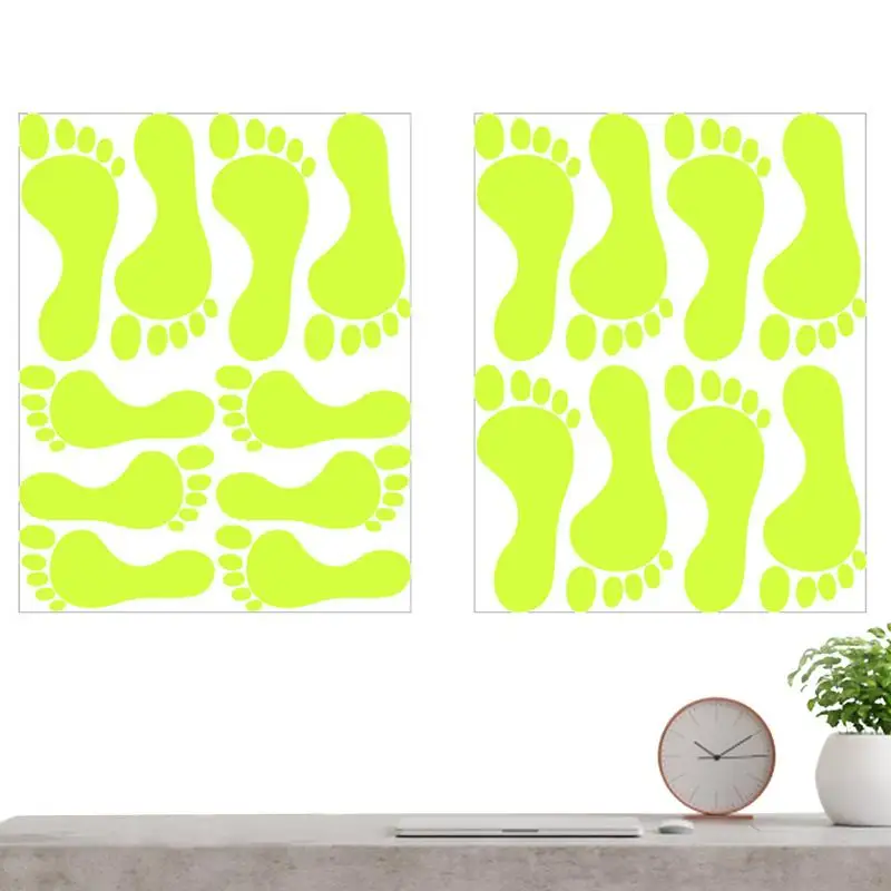 

Glow In The Dark Footprint Stickers Decals Luminous Funny Decor For Amusement Park Kindergarten Bedroom Wall Decor