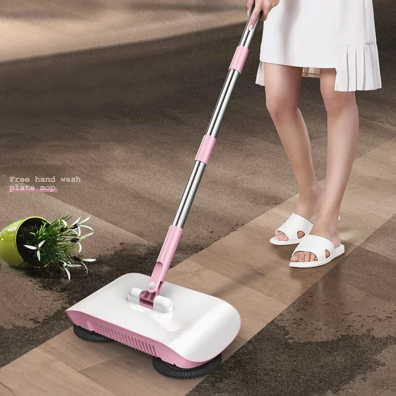 Combination of broom and mop Hand push type scoop Household broom and dustpan set Floor magic broom home cleaning Tools Sweeper 2