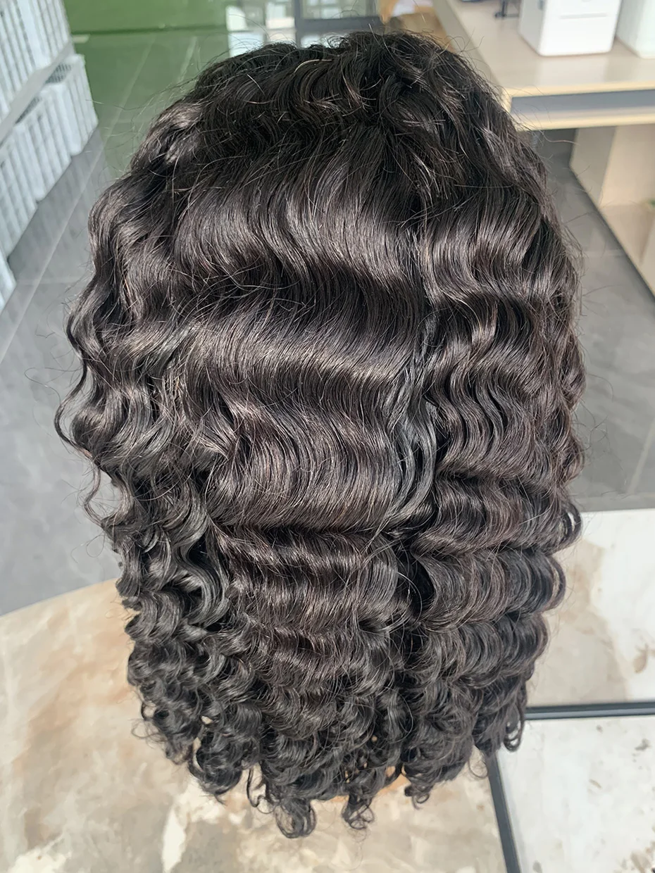 250 Density Double Drawn Deep Wave Frontal Wig 13x4 13 x 6 Bob Raw Vietnamese Wet and Wavy Human Hair Wigs 10 12 14 Inch human hair wig